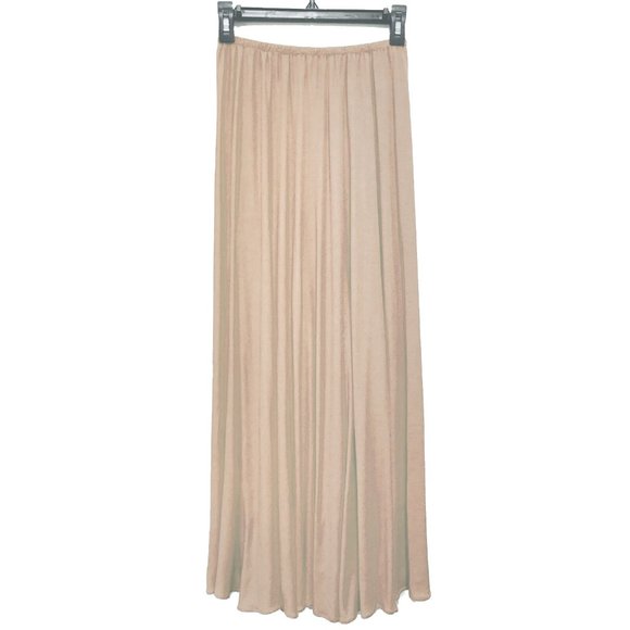 Dark-sand color maxi skirt. Rayon. 1 slit. Size M. Long. New. Ameynra design - Picture 2 of 2